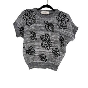 Vintage Walker & Lane Floral Sweater Top Made in Japan Cottagecore S